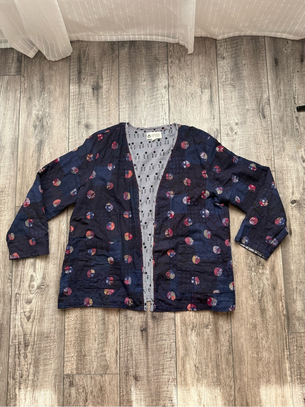 Boho reversible cotton cardigan style jacket - Marketplace Handwork of India